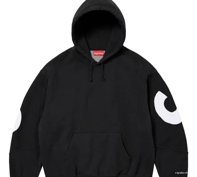 Black Big LOGO Hoodie Grey Sweatshirt M BIG SWEATSHIRT S XL L Back LOGO JACQUARD HOODED 0709